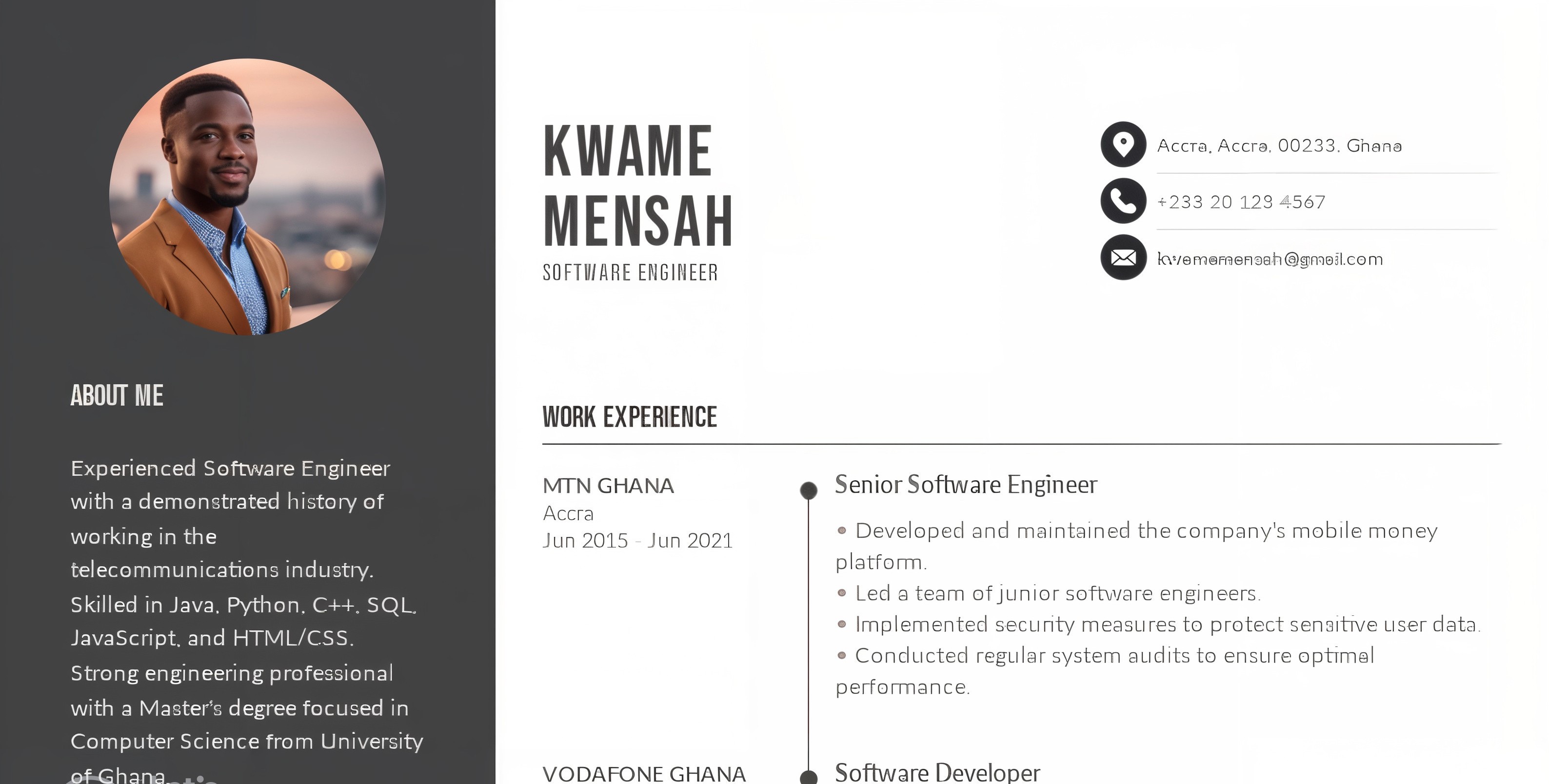 Resume Template Preview